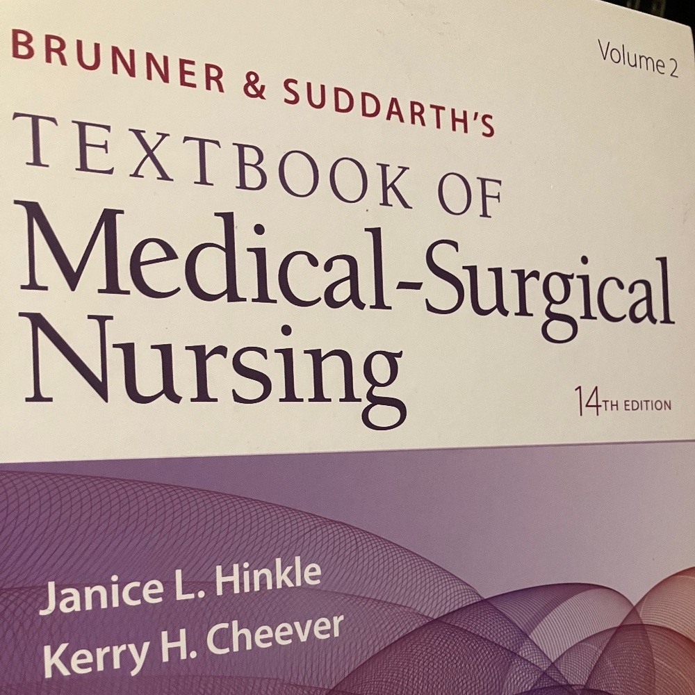 Nursing Book, Medical-Surgical Nursing, Brunner, Hinkle & Cheever,  Volume 1 & 2